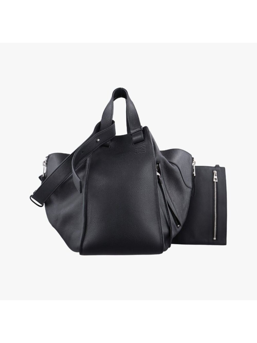Loewe Hammock Black Leather Shoulder Bag